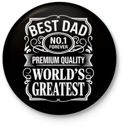 printfashion best dad1 - Kitűző, hűtőmágnes - Fekete (18410777)