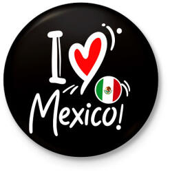 printfashion Mexico szurkolója - Kitűző, hűtőmágnes - Fekete (18428171)