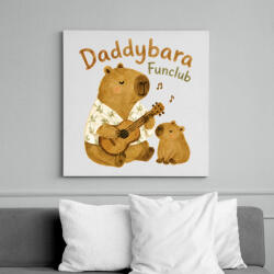 printfashion Capybara-daddy-baby - Vászonkép - Fehér (18372314)