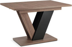 Mebel Elite Modern bővíthető étkezőasztal CLARK 120-160 cm dió fekete (PM-DUBAJ-O-CZ-S)