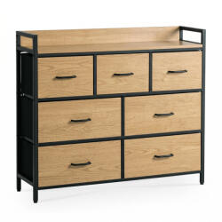 Mebel Elite HUDSON 98 cm-es komód fiókokkal, tölgy/fekete színben (ME-HUDSON-D-CZ-KOM)
