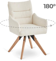 Mebel Elite Forgószék krémszínű bouclé WILLA (ME-WILLA-KR-D-T-K)