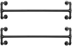  Fali ruhafogas 2 darab, fekete 110x30x29cm (srHSR64BK-02)