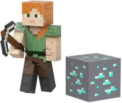 Mattel Minecraft Diamond Level Alex 14cm - Figurina Colectibila cu Accesorii Metalice (6947731055159) Figurina