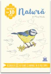 Didactica Publishing House Desen in 10 pasi: Natura - Ghid creativ 7+ ani (5948495010850)