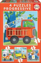 Educa Puzzle 4x 6-16 piese Progressive Rescue Patrol 17144 (8412668171442) Puzzle