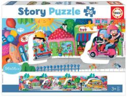 Educa Puzzle Panoramic 26 piese Story Puzzle Vehicule 18901 EDUCA (8412668189010) Puzzle
