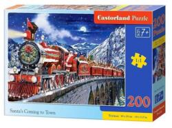 Castorland Puzzle 200 piese Santas Coming to Town 222254 Castorland (5904438222254) Puzzle