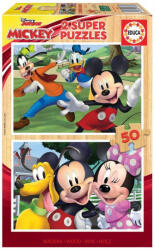 Educa Puzzle lemn 2x50 piese Mickey & Friends 18880 EDUCA (8412668188808) Puzzle