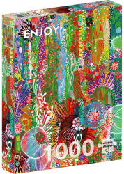Enjoy Puzzle Puzzle 1000 piese Enjoy - Floral Curtain (2010) Puzzle
