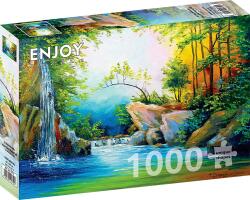 Enjoy Puzzle Puzzle 1000 piese Enjoy - In the Woods Near the Waterfall (5949194017140) Puzzle