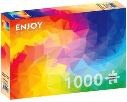 Enjoy Puzzle Puzzle 1000 piese Enjoy - Rainbow Gradient Poligonal Swirl (1239) Puzzle