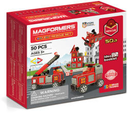 Clics Toys Set magnetic Magformers, Uimitorul set cu vehicule de interventie (BO-clic_717003)