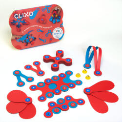 Clics Toys Set Clixo de construit cu magnet, Itsy pack Flamingo-Turquoise 30 (BO-clixo201006)