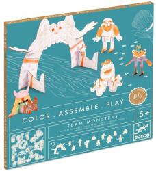 DJECO Kit Creativ Monstri de Colorat si Asamblat, Djeco (BO-DJ08006)