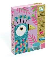 DJECO Atelier creativ cu nisip si sclipici Pasari, Djeco (BO-DJ08663)