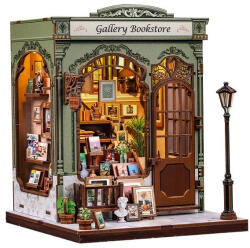 CuteBee Gallery Bookstore - DIY Miniature House Kit cu LED (6975436181200)