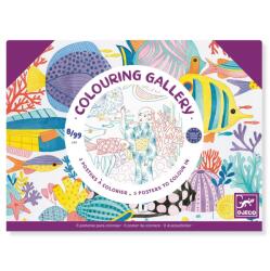 DJECO Mapa cu 3 postere de colorat motive japoneze, Djeco (BO-DJ08694)