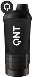 QNT Plastic Shaker 950 ml (600ml + 350ml) Black Smoke