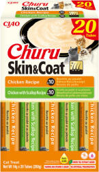 Inaba Foods Churu Skin & Coat pentru pisici, cu aromă de pui