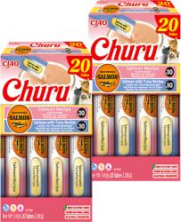 Inaba Foods Churu - mix de delicatese pentru pisici cu aromă de somon și somon cu ton 2x(20x14g)