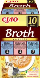 Inaba Foods Ciao Broth - hrană complementară pentru pisici cu aromă de pui și somon, pui și ton, pui și scoici 12x40g