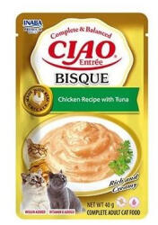 Inaba Foods CAT CIAO ENTRÉE BISQUE DE PUI ȘI TON 40 g
