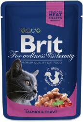 Brit Premium Cat Pouches with Salmon & Trout 4x100 g