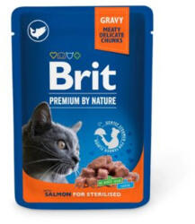 Brit Premium Cat Pouches Salmon for Sterilised 4x100g