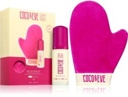 Coco & Eve Sunny Honey Ultimate Glow Travel Kit spumă auto-bronzantă cu mănușă aplicatoare pachet pentru calatorie Medium 60 ml