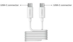 2-Power Cablu de alimentare USB-C la USB-C, 1M (2PUC1M04W)
