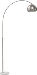 HomCom Stehlampe, Bogen-Design mit Marmorsockel, 167 cm, Silber | Aosom Romania (B31-353V90SR)