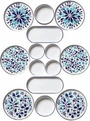 Hermia Breakfast Set (14 Pieces) Blue White K-14-Prç-Blueetnic-Kahvaltı