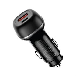 ColorWay Autós töltő 2xUSB (Type-C PD45W + USB QC3.0 18W) (63W), fekete (CW-CHA067PD-BK)