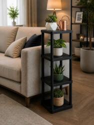  Hanah Home műanyag többcélú polc Black Sakura 4 - Fekete