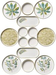 Hermia Breakfast Set (14 Pieces) Multicolor K-14-Prç-Yaprak-Ikat-Kahvaltı