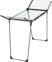 Leifheit Ruhaszárító, Leifheit 81690 Pegasus 150 Solid Slim, fekete/antracit, 15 m szárítófelülettel, 55 cm szélességgel, 105 cm magas oldalsó szárnyakkal, 2 db EasyClip csipesztartóval, beltéri és kültéri has Ruhaszárító
