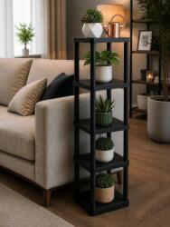  Hanah Home műanyag többcélú polc Sakura 5 - fekete