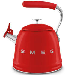 SMEG Ceainic cu fluier Smeg CKLW2001RD, 2, 3 l, Inducție, Mâner care nu se încălzește, Oțel, Roșu (CKLW2001RD)