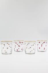  Hermia Glass Set (4 Pieces) Gold Transparent Lady 380