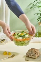  Hermia Glass Salad Bowl Transparent Ekol - Transparent