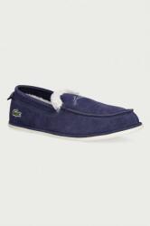 Lacoste papuci de casă pentru bărbați din piele întoarsă AUBREY SLIPPER 9BY2-OBMZ1A_59X (52CMA0002.J18)