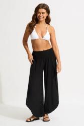 Seafolly Baggy nadrág női viszkóz Shirred Waist Wrap - fekete XL