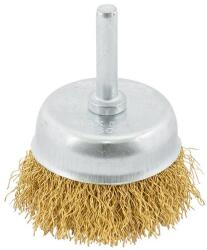 Mastertool Drótkorongkefe fúrógéphez recézett sárgaréz drót Ø 50 mm (19-7405)