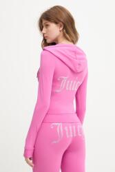 Juicy Couture cipzáras melegítőfelső női pamuttal OOLA HOODIE - rózsaszín S