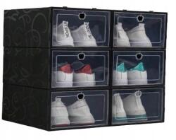 Shein 6 Db Fekete Mintás Moduláris Cipőrendező Polc Shein 33X23X14CM (sh2403180204881532)