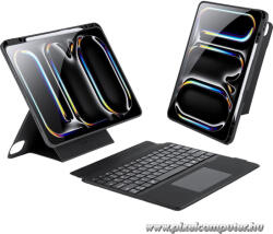  Fekete DUX DUCIS DK összehajtható védőtok vezeték nélküli billentyűzettel (iPad Pro 13 2024) (6934913005095)