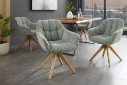 Vallerina Design forgószék Vallerina zsályazöld bouclé tölgy