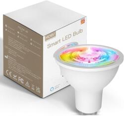 MOES ZigBee GU10 RGB Okos Izzó - Színes, Fényerőszabályozható, 5W, Alexa és Google Kompatibilis, Hangvezérelhető, Zene Szinkronizálás