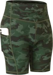 COTOP rövid sport leggings magas derékkal, zsebekkel, terepmintás - L-es méret